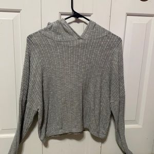 grey areopostal cropped sweater